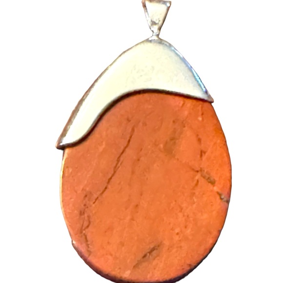 RLM Studio 925 sterling silver Jasper teardrop pendant - Picture 3 of 3